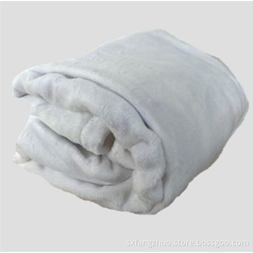 flannel fleece fabric white blanket for printing